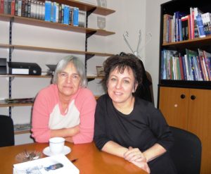 Olga Tokarchuk s prevodachkata si Silvia Borisova